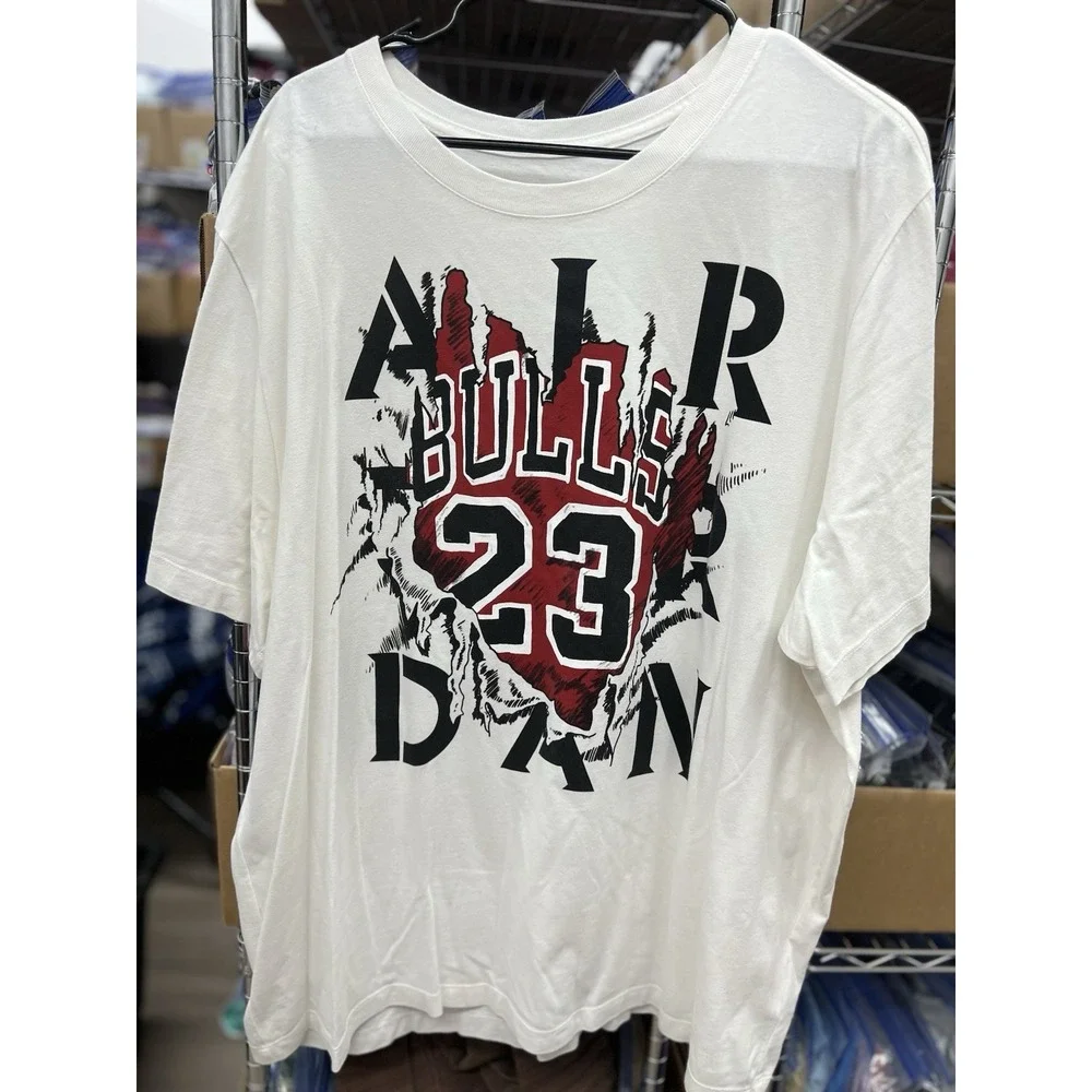 Air‎ Jordan Shirt Adult XXL Off White Graphic Chicago Bulls Michael Jordan Mens